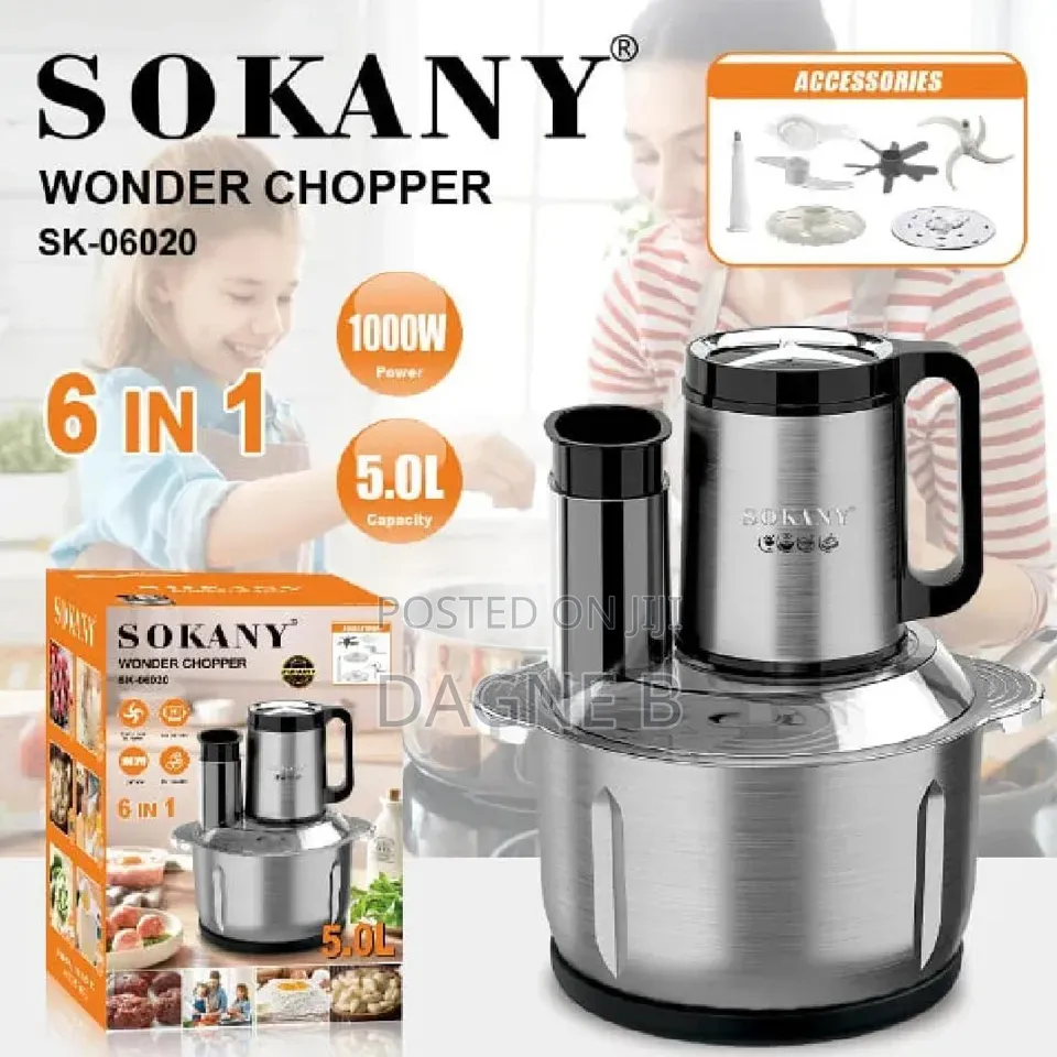 Onion Chopper Meat Chopper Sokany የስጋ እና ሽንኩርት መፍጫ