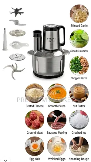 Onion Chopper Meat Chopper Sokany የስጋ እና ሽንኩርት መፍጫ