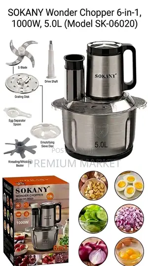Onion Chopper Meat Chopper Sokany የስጋ እና ሽንኩርት መፍጫ