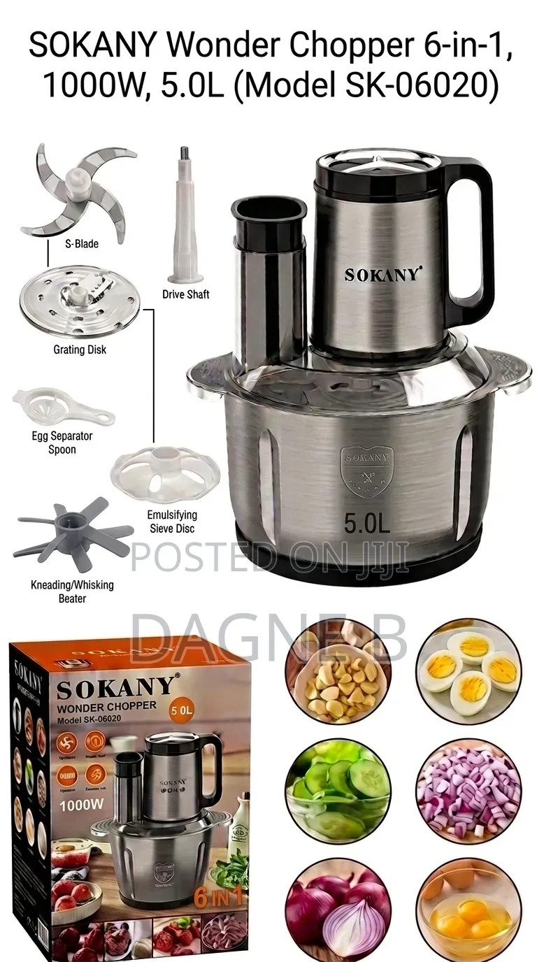 Onion Chopper Meat Chopper Sokany የስጋ እና ሽንኩርት መፍጫ
