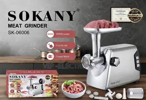 Sokany Meat Grinder – 3800W Copper Motor
