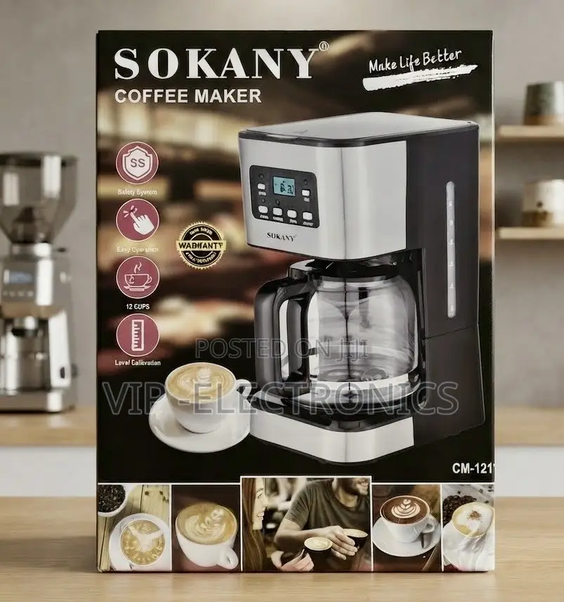 SOKANY Coffee Maker CM-12E – 12-Cup Programmable Coffee Machine