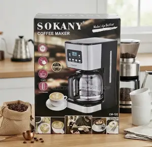 SOKANY Coffee Maker CM-12E – 12-Cup Programmable Coffee Machine