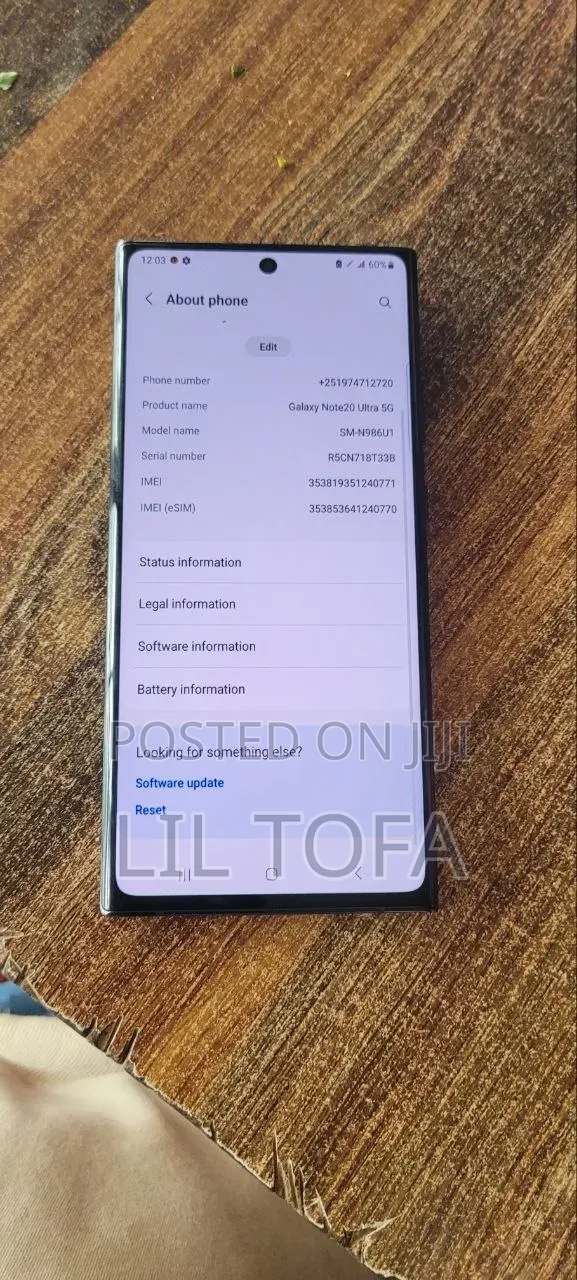 Samsung Galaxy Note 20 Ultra 128 GB Black