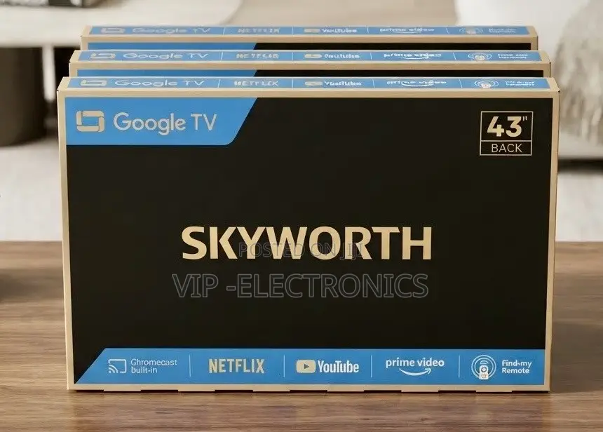SKYWORTH 43 Inch TV Frameless Google TV – Smart LED Television