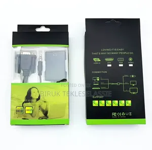 VGA TO HDMI Converter Audio Video Cable Adapter VGA Input Output