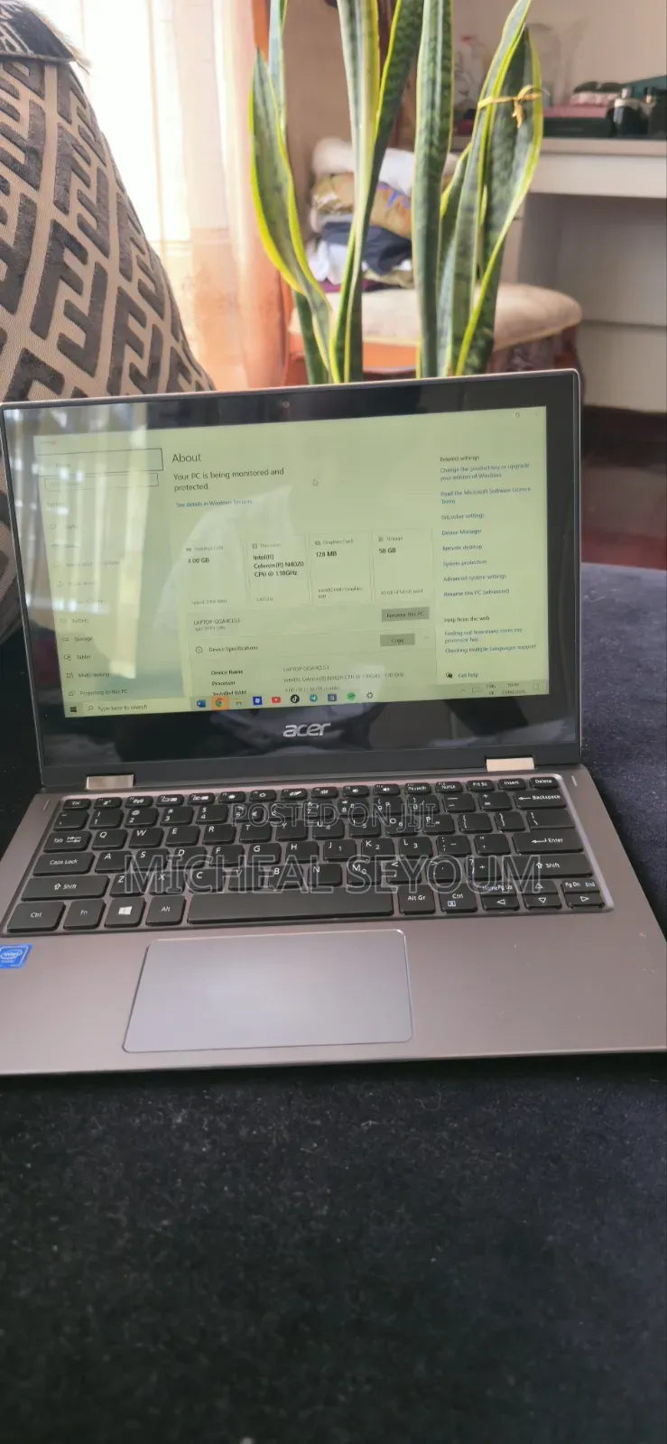 Laptop Acer Spin 1 4GB eMMC 60GB