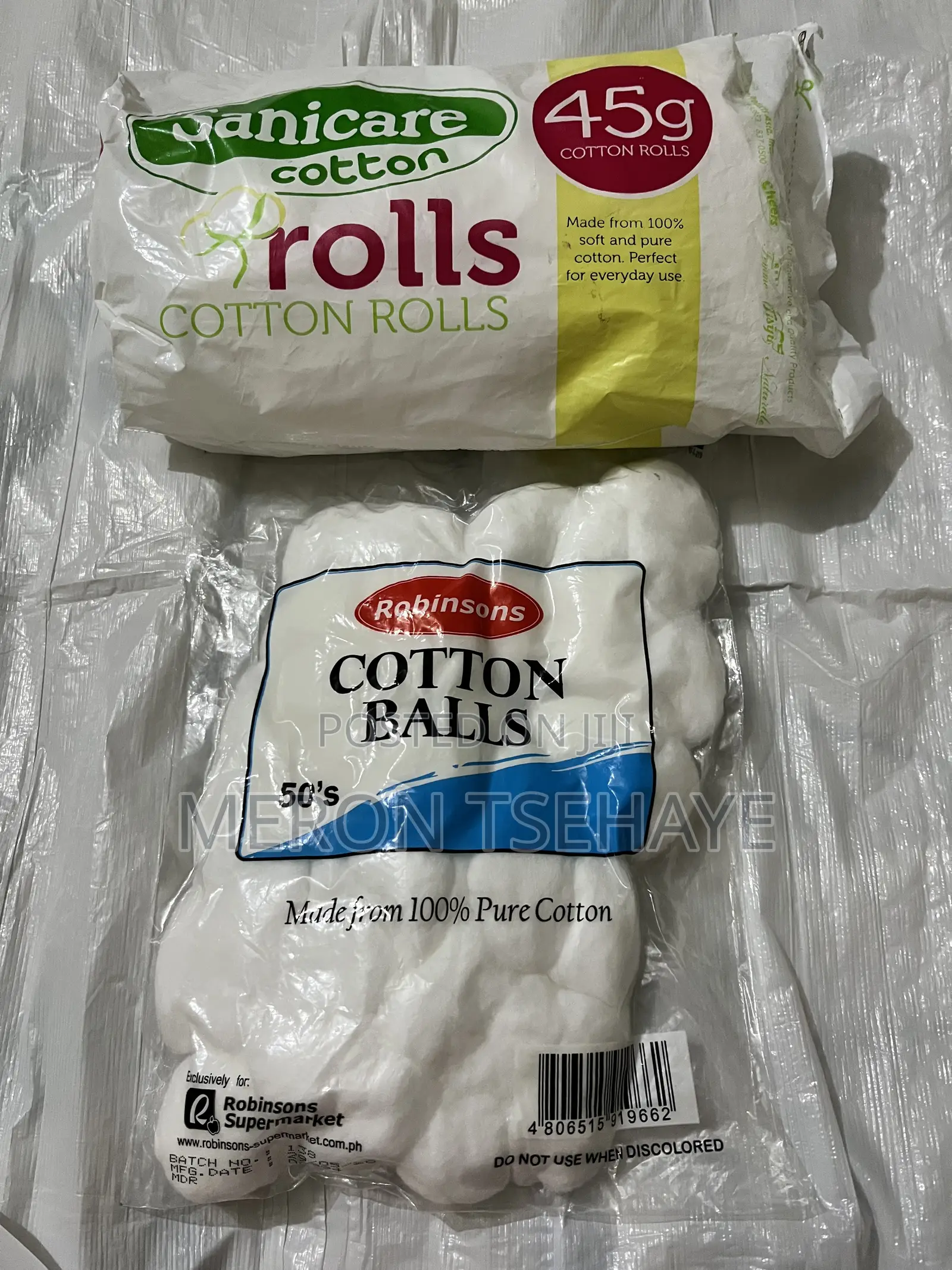 Cotton Ball and Cotton Rolls 45g