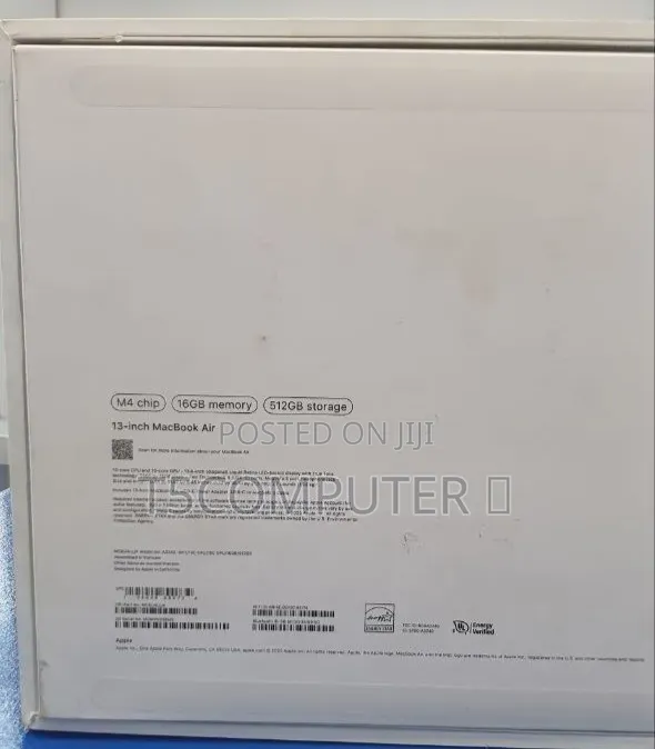 New Laptop Apple MacBook Air 2025 M4 16GB Apple M4 SSD 256GB