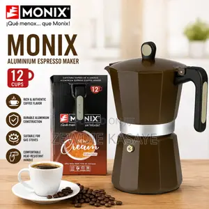 MONIX Moka Pot 12 Cups- Spain- 12 ሲኒ የቡና ማፍያ 830 Ml