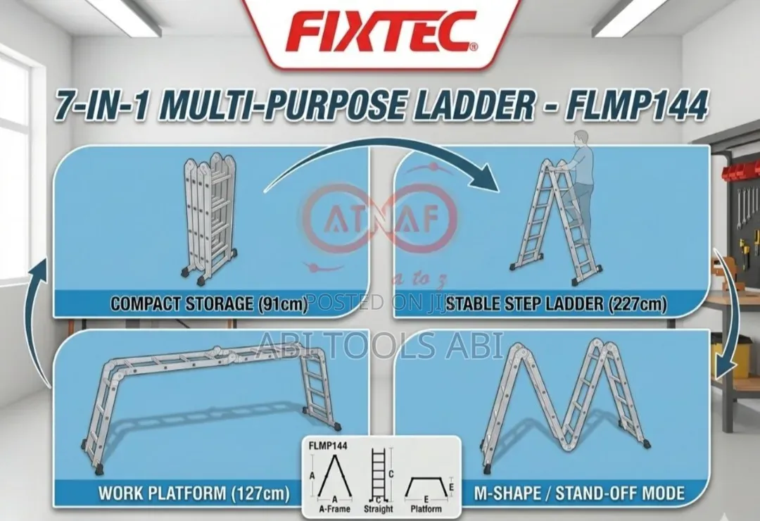 FIXTEC Multi-Purpose Ladder (FLMP144)