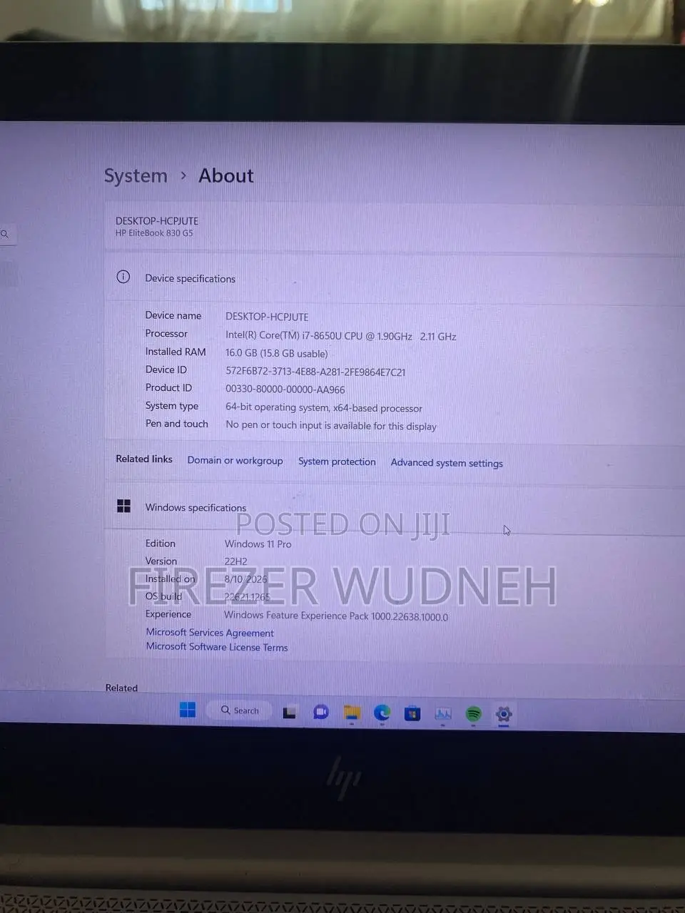 Laptop HP EliteBook 830 G5 16GB Intel Core i7 SSD 512GB