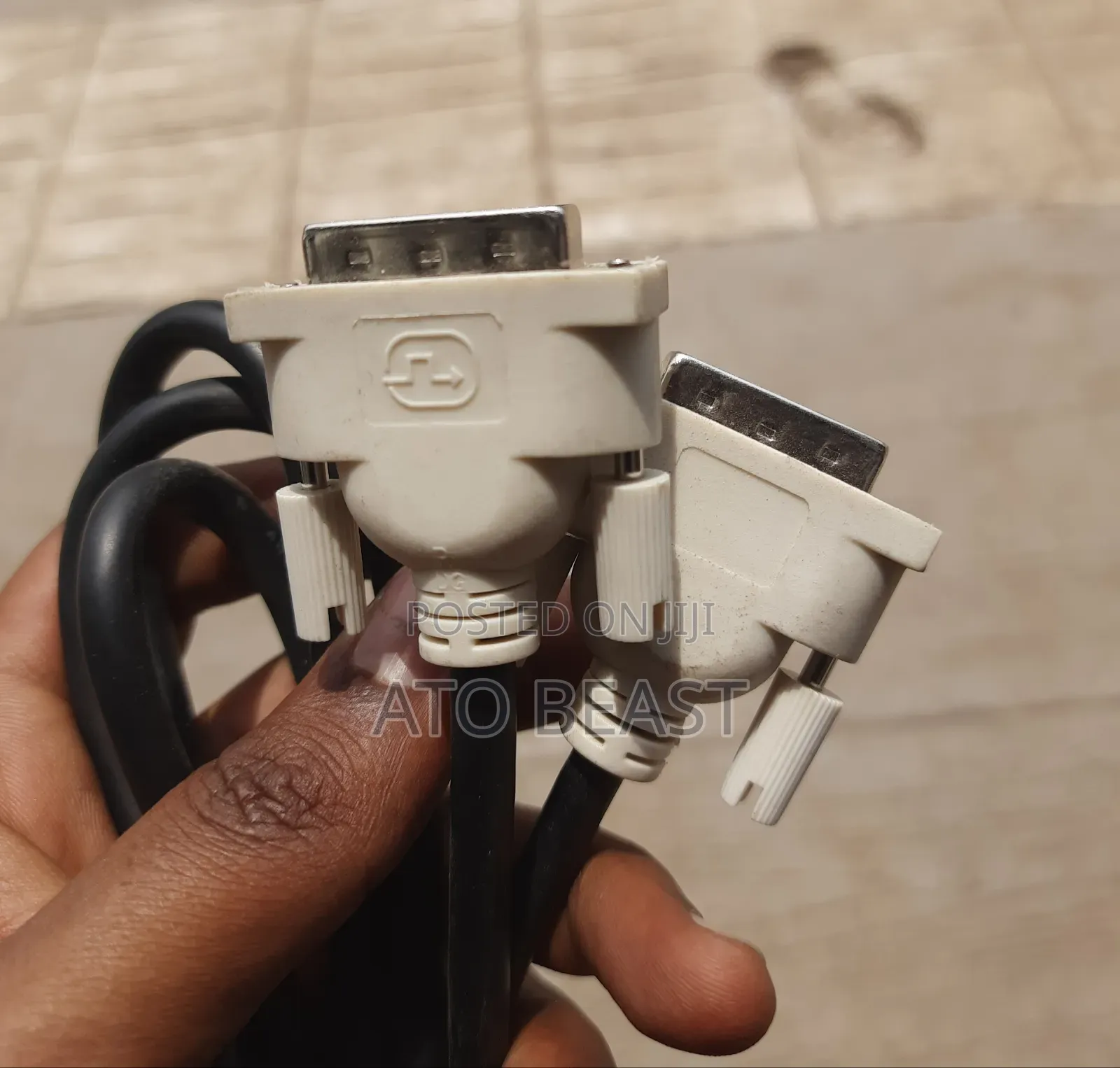 Male-to-Male DVI-D Digital Video Cable, Commonly Used to Connect