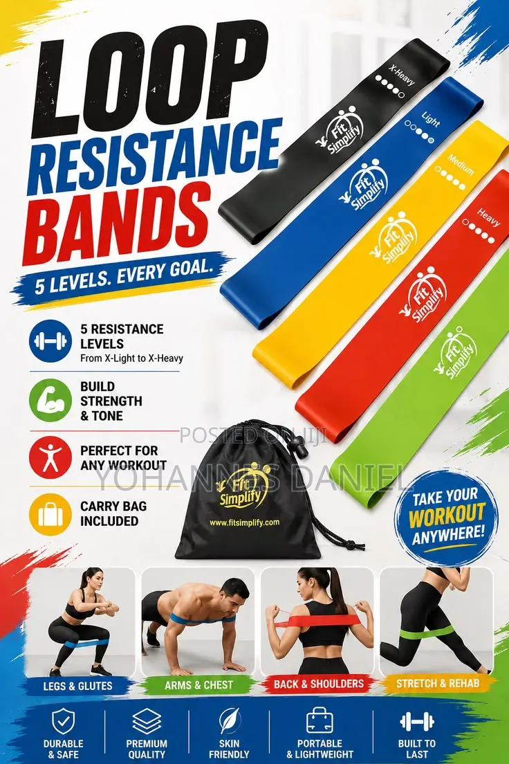 5 Package of Exercise Band