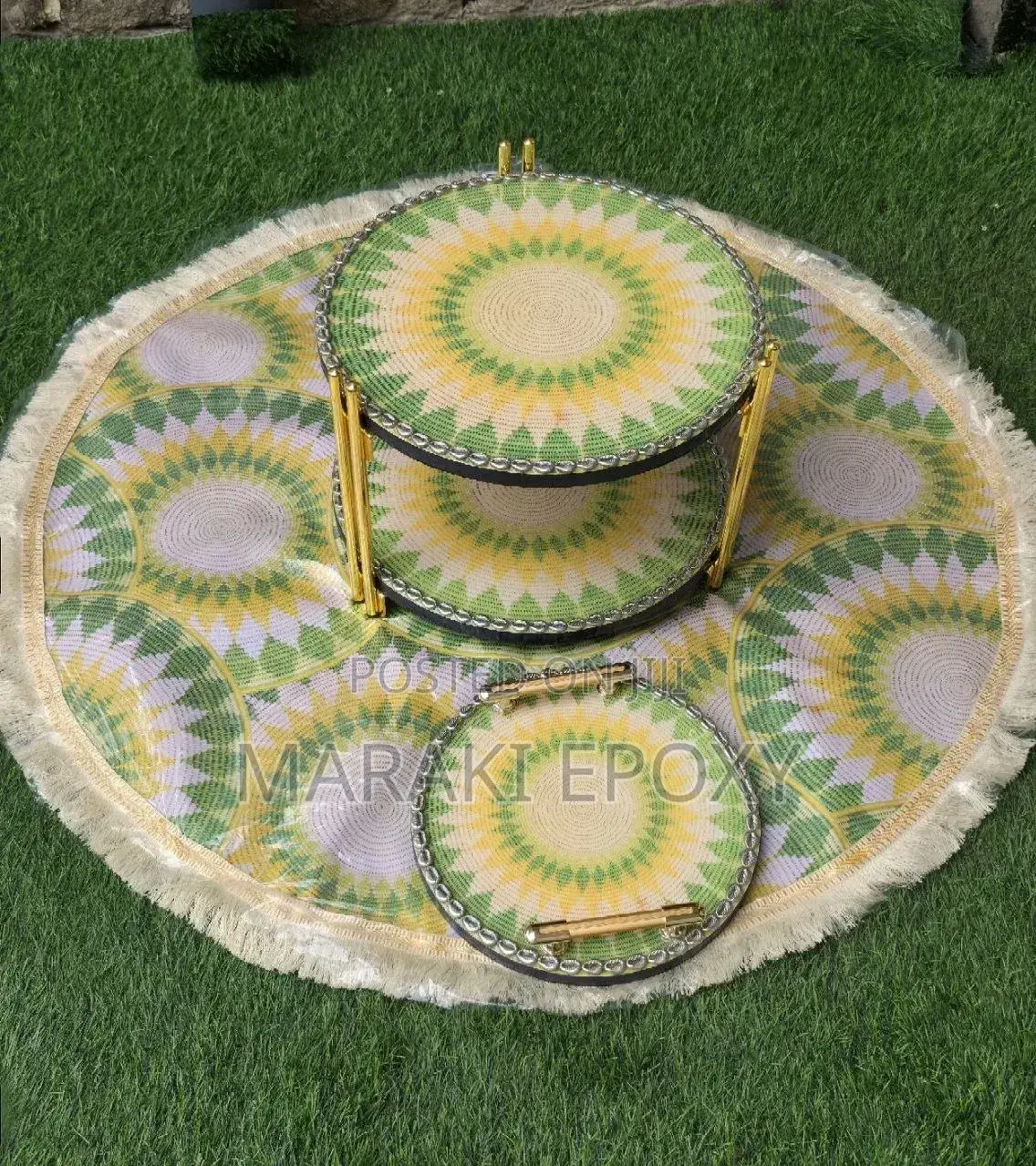 ልዩ ባለ 2 ወለል የኤፖክሲ ረከቦት (Modern 2-Tier Epoxy Rekebot)