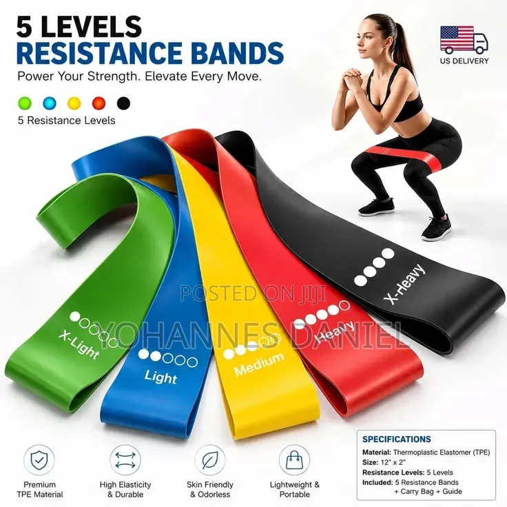 5 Level Exercise Resistance Band