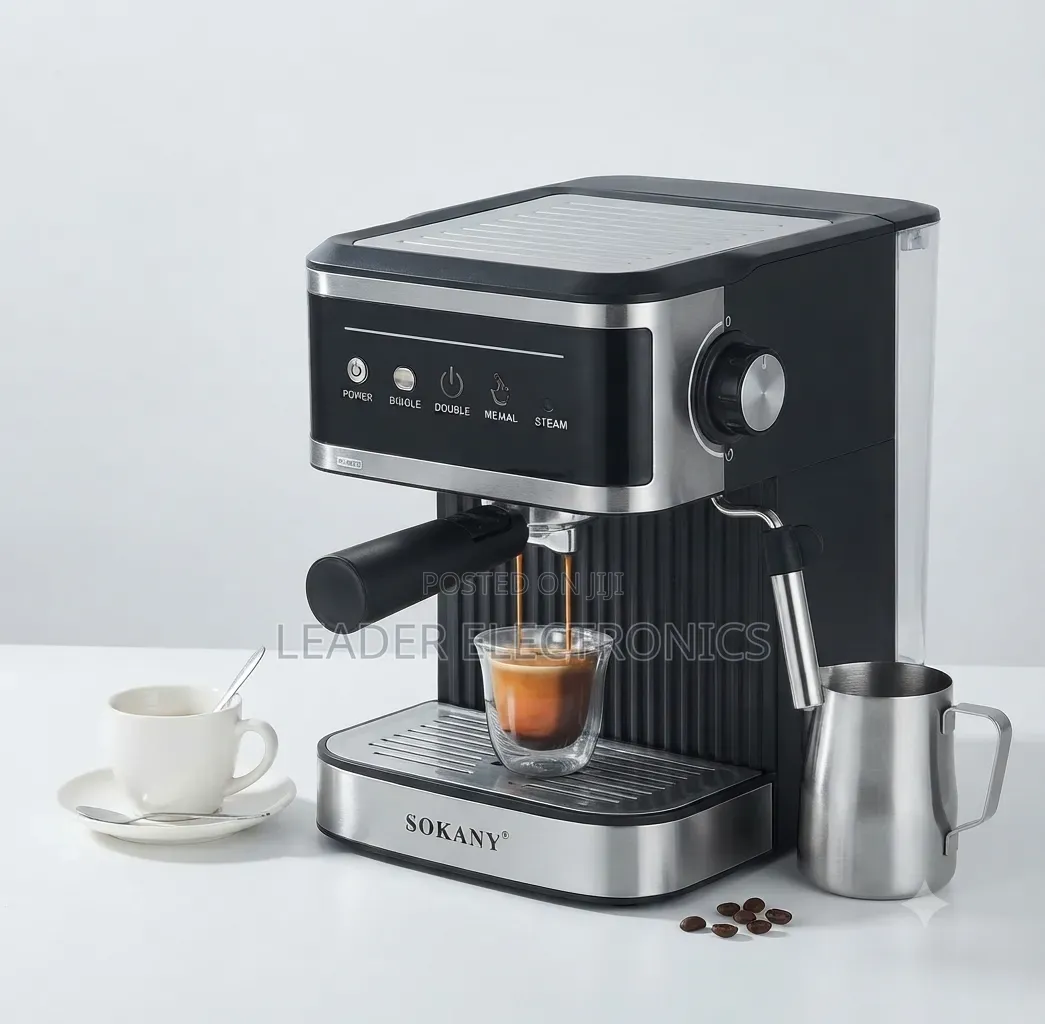 Sokany Coffee Maker – 20 Bar Pressure | 850W | 1.8 Liter Capacity