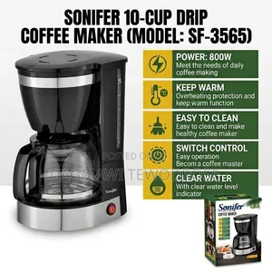 Sonifer 1.25l/ 12 Cups Automatic Drip Coffee Maker