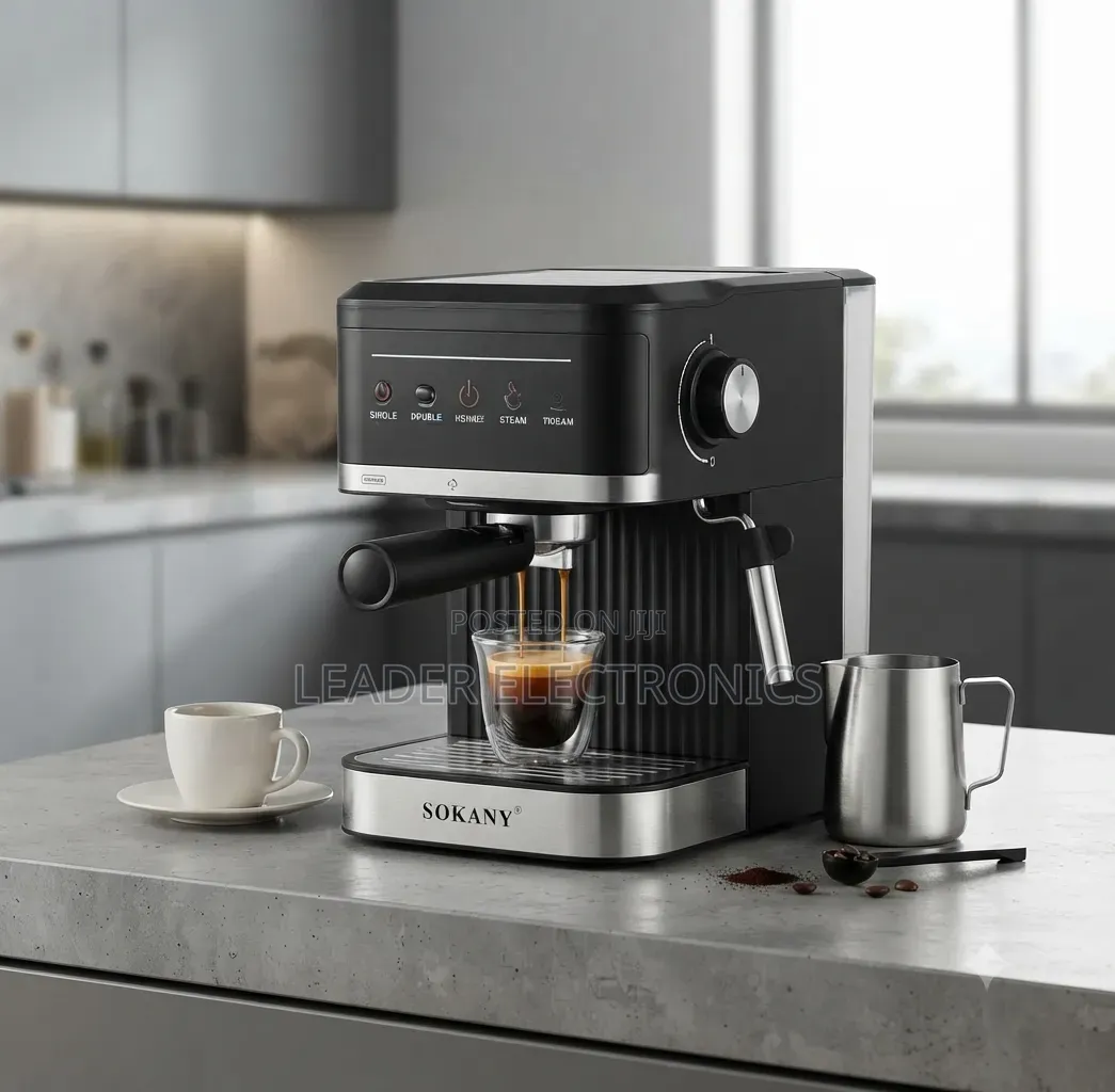 Sokany Coffee Maker 20 Bar – 850W | 1.8L | Rich Espresso, Cappuccino