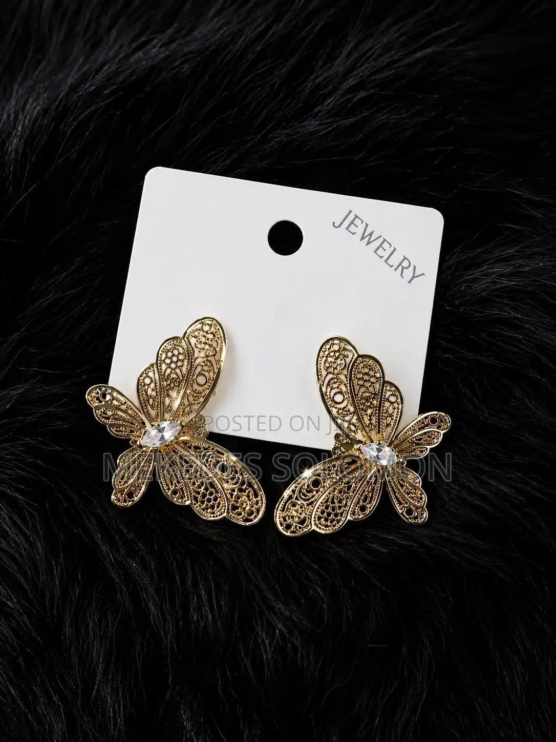 Elegant Gold Butterfly Earrings Jewelr