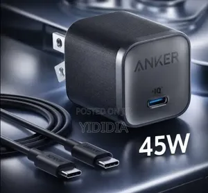⚡ ANKER 45W Nano Charger + 6FT USB-C Cable
