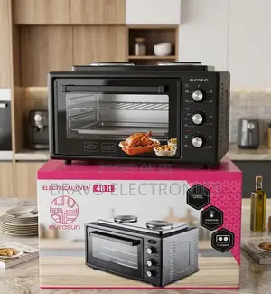  Eurosun Mini Oven 48L | 2 Hot Plates | Grill | Fan | Timer