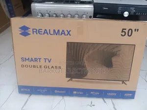 Realmax Smart TV 50 Inch Doubel Helass Secrin 2026 Hifi Speaker And