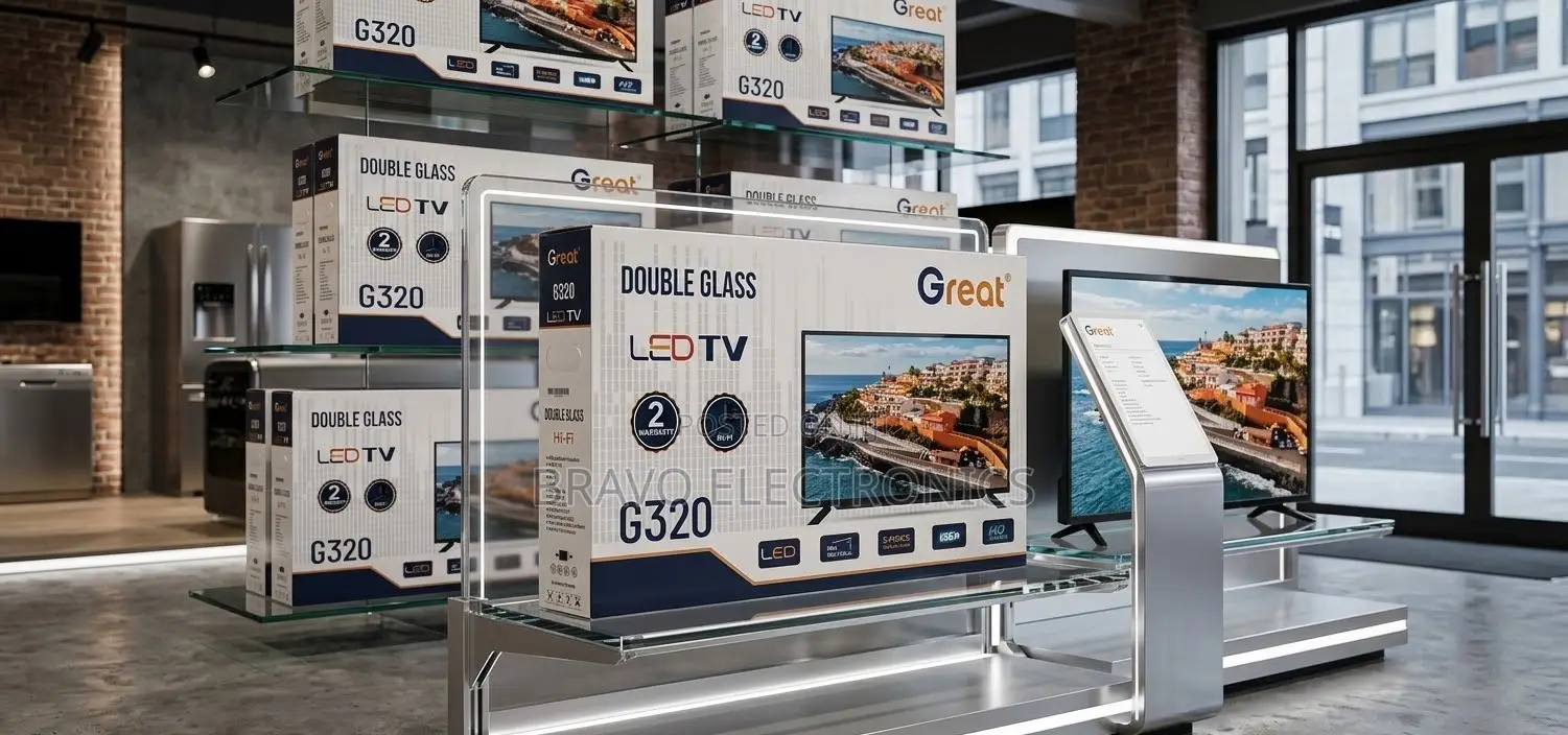 Great TV 32 LED- Double Screen New Model