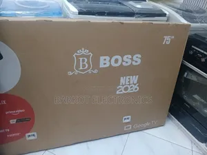 BOSS SMART QLED TV 75 INCH Googel TV Adis 2026 Hifi Speaker Framless