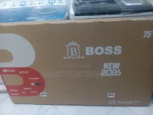 BOSS SMART QLED TV 75 INCH Googel TV Adis 2026 Hifi Speaker Framless