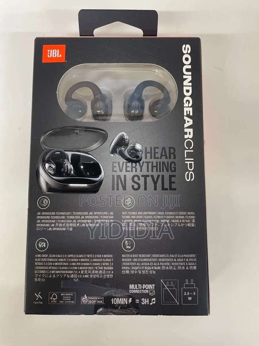 JBL Soundgear Clips – Open-Ear Wireless Earbuds