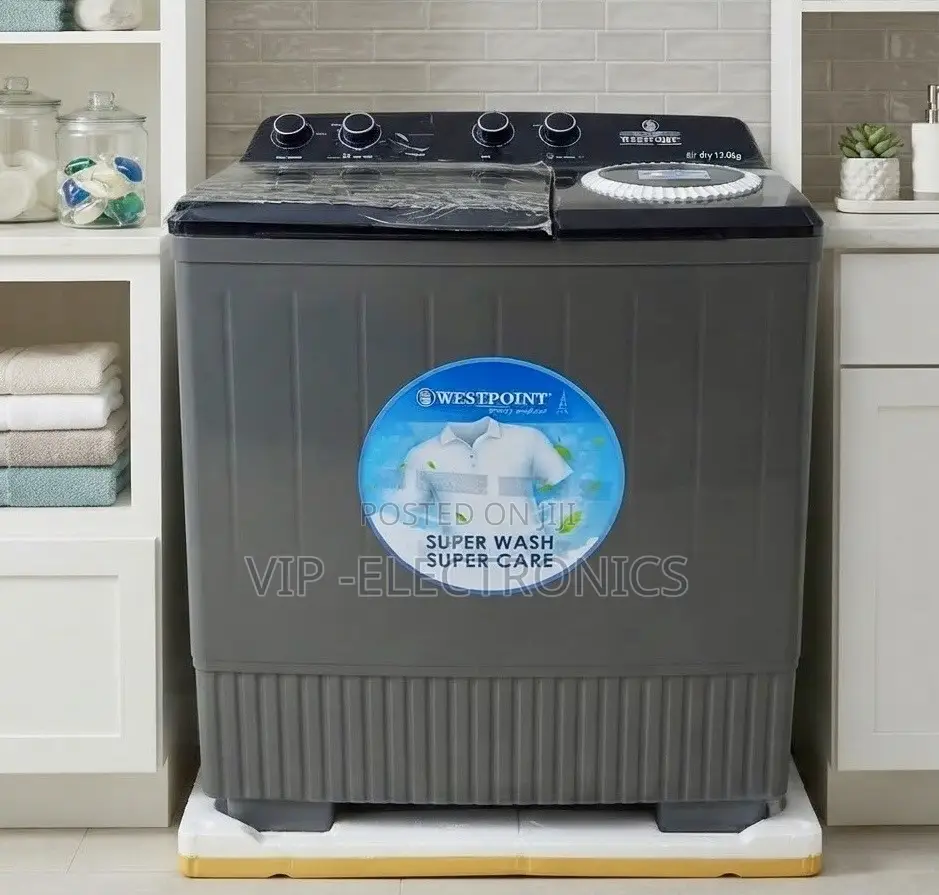 Westpoint 12kg Washing Machine Twin Tub – Dark Grey