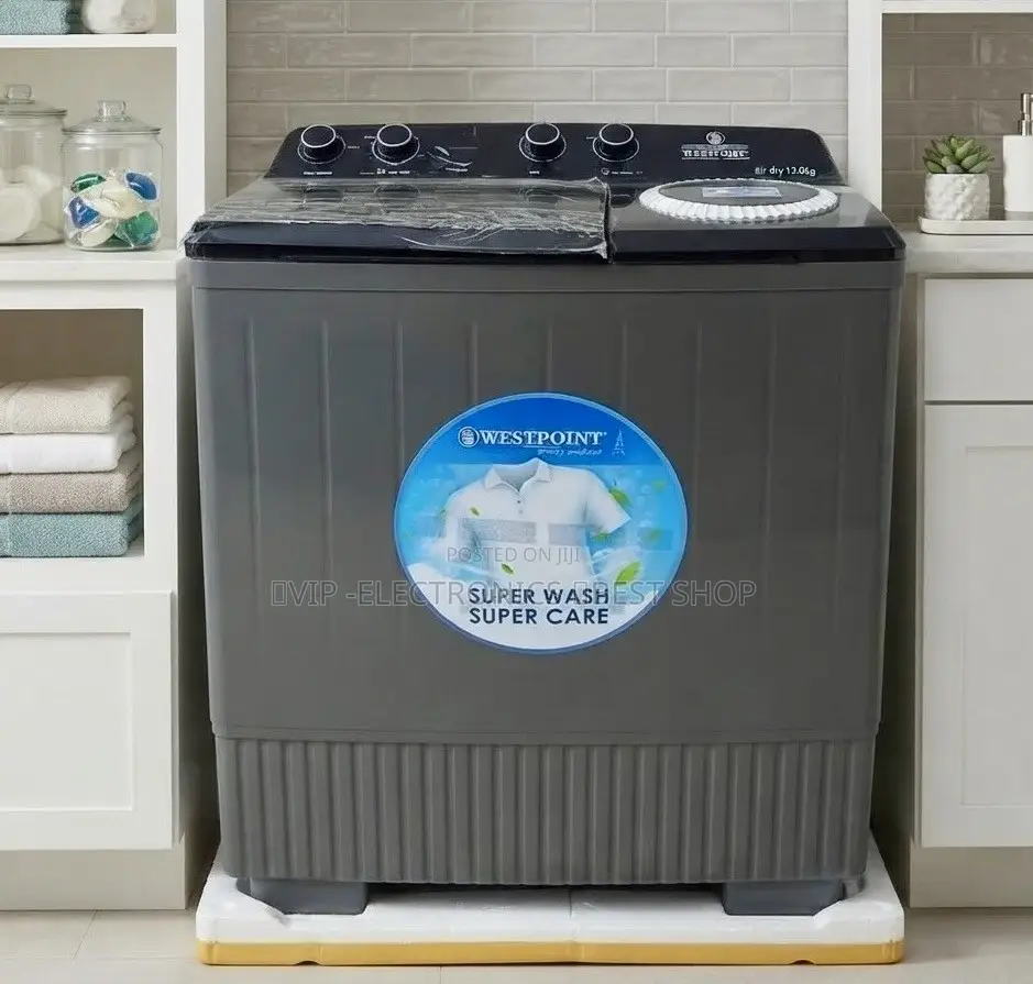 Westpoint 12kg Washing Machine Twin Tub – Dark Grey