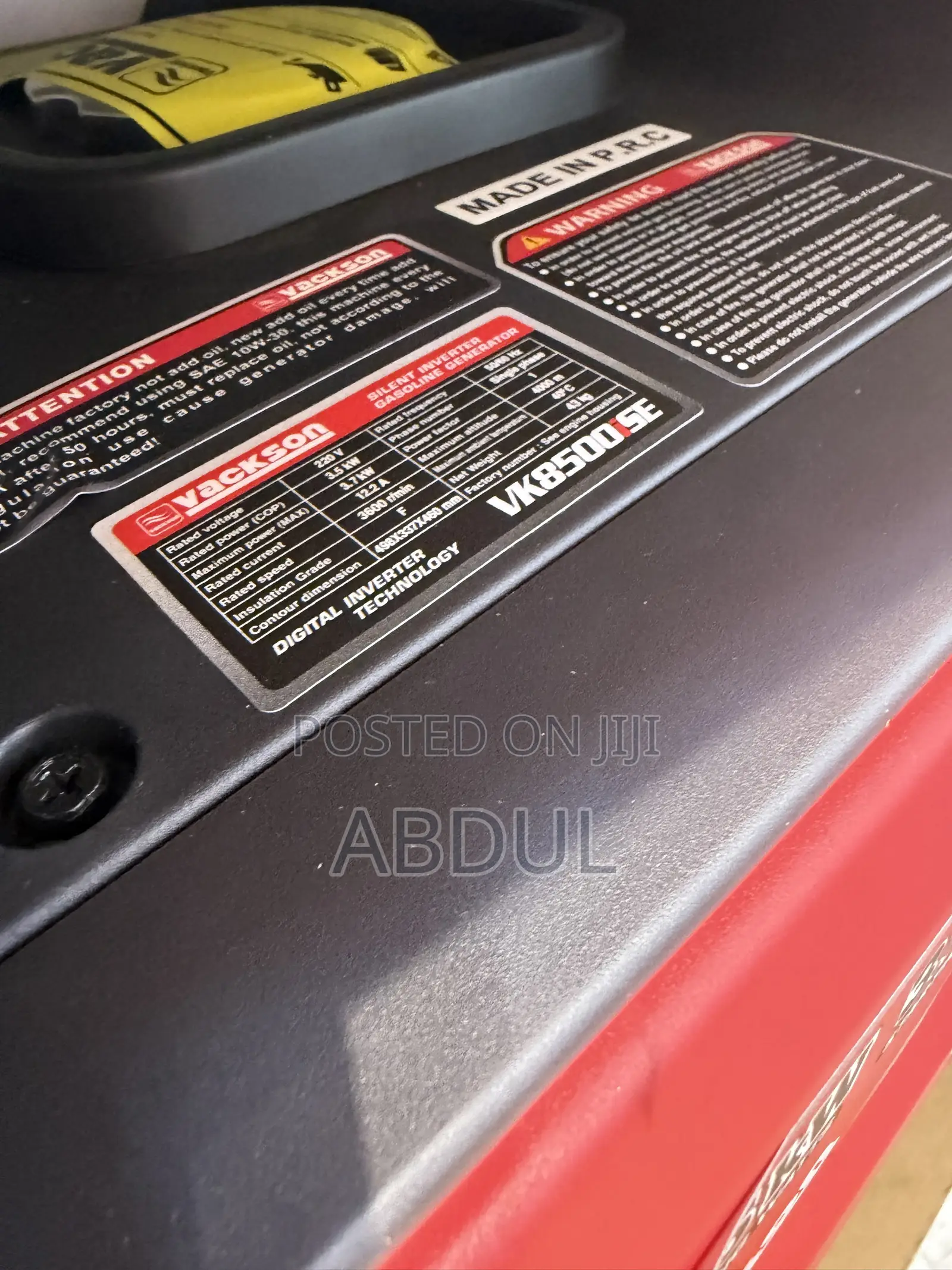 Vackson VK8500iSE Silent Inverter Generator