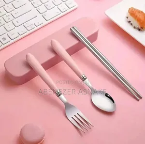 3 in 1 Spoon Fork and Chopstick Set With Case