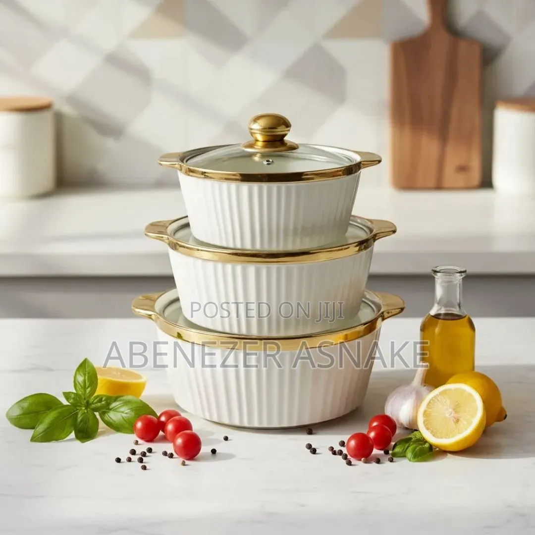 Porcelain Soup Pot 3 Pieces