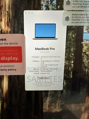 Laptop Apple MacBook Pro 2019 16GB Intel Core i7 SSD 512GB