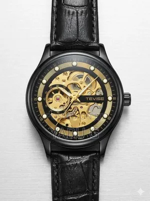 TEVISE Watch Men's Mechanical Watch High-Grade Fashion Leather Belt