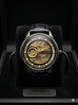 TEVISE Watch Men's Mechanical Watch High-Grade Fashion Leather Belt