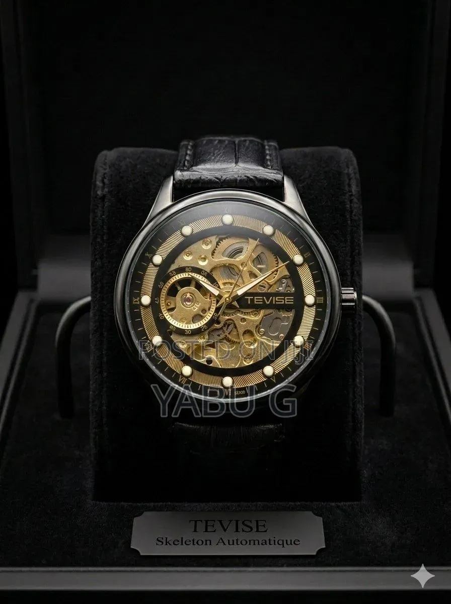 TEVISE Watch Men's Mechanical Watch High-Grade Fashion Leather Belt