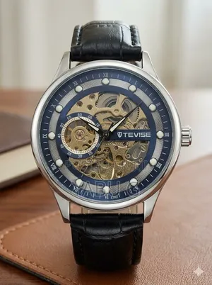 TEVISE Mens Watch Automatic Mechanical Skeleton Dial Luxury Wrist Watc