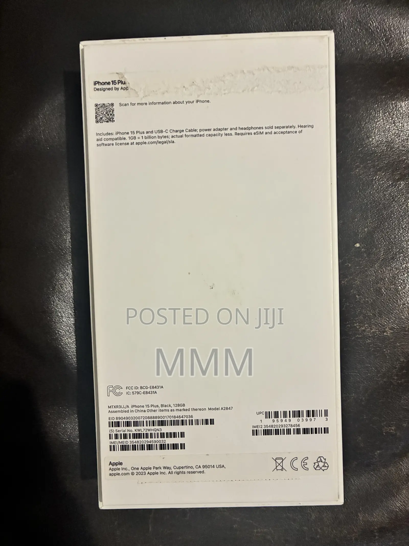 Apple iPhone 15 Plus 128 GB Black