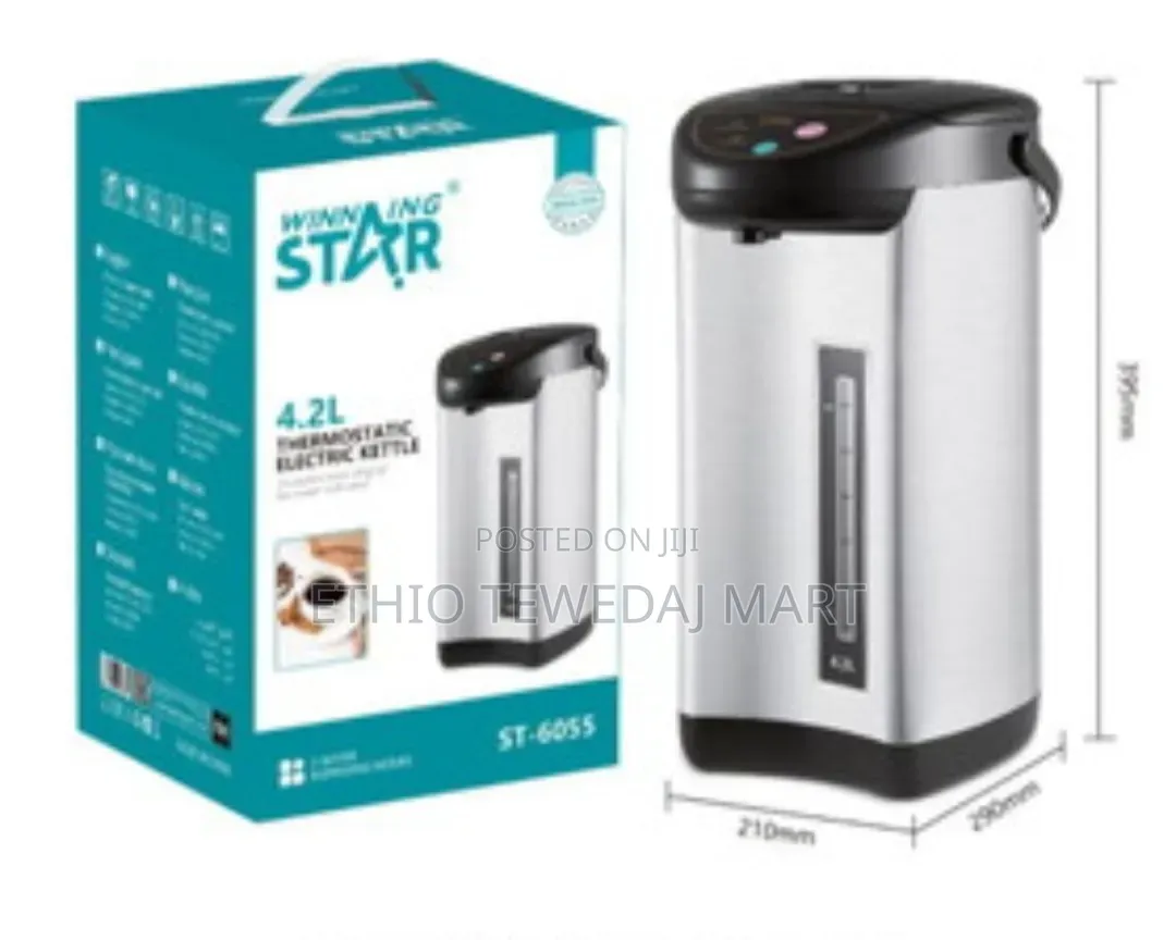 Winning Star 4.2L Thermostatic Electric Kettle የኤሌክትሪክ ውሃ ማፍያ የማያቀዘቅዝ