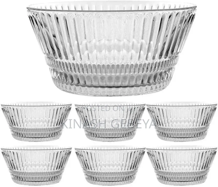 7pcs Kitchen Ice Cream and Fruit Glass Cup