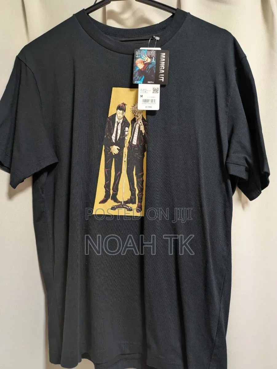 Tshirt Jujutsu Kaisen Black Graphic Anime