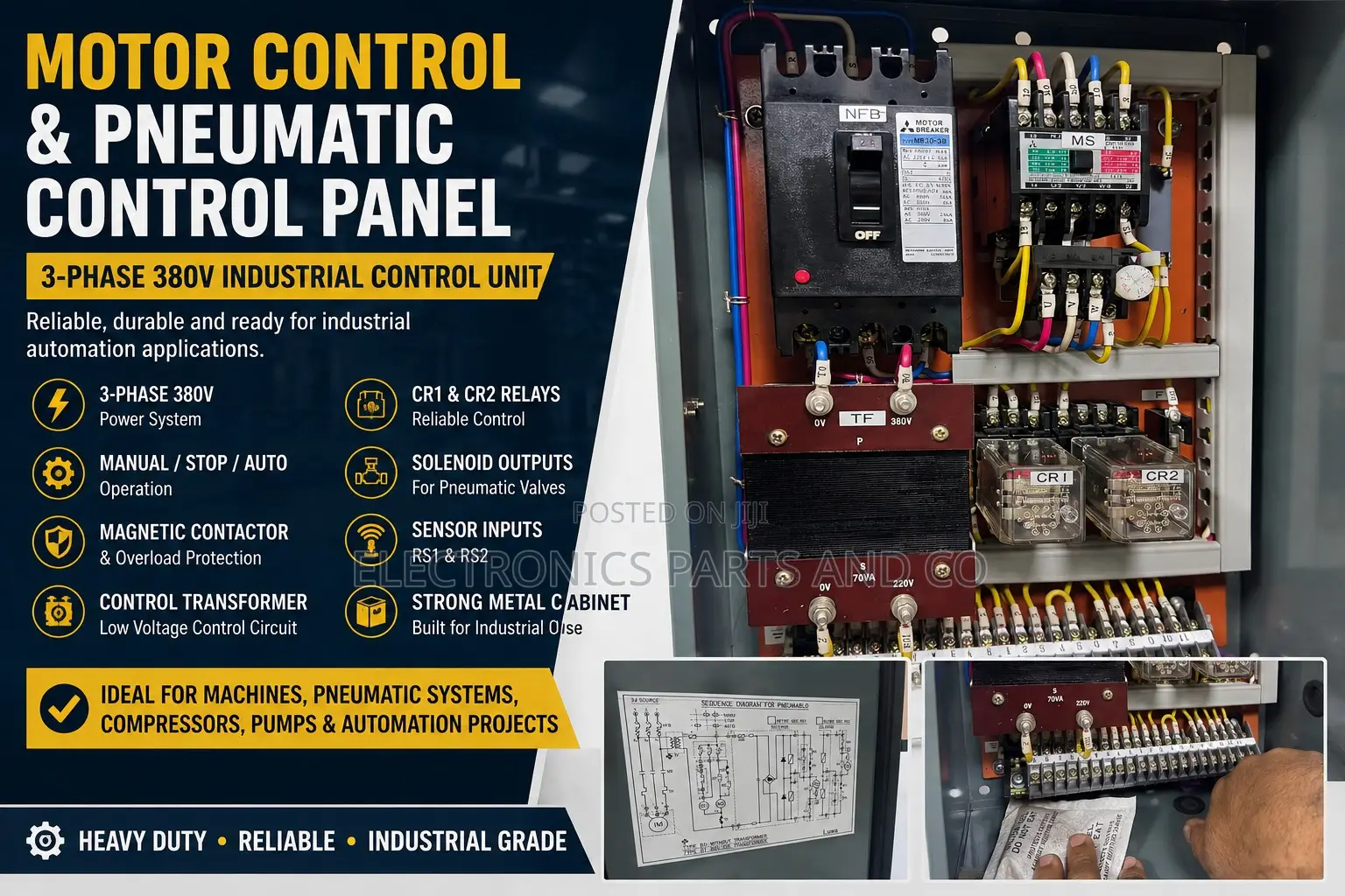 Industrial Motor Control Pneumatic Control Panel