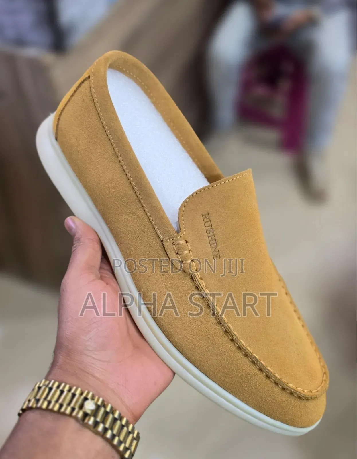 Rushine High Master Quality Golden Black /Cream Color for Man's