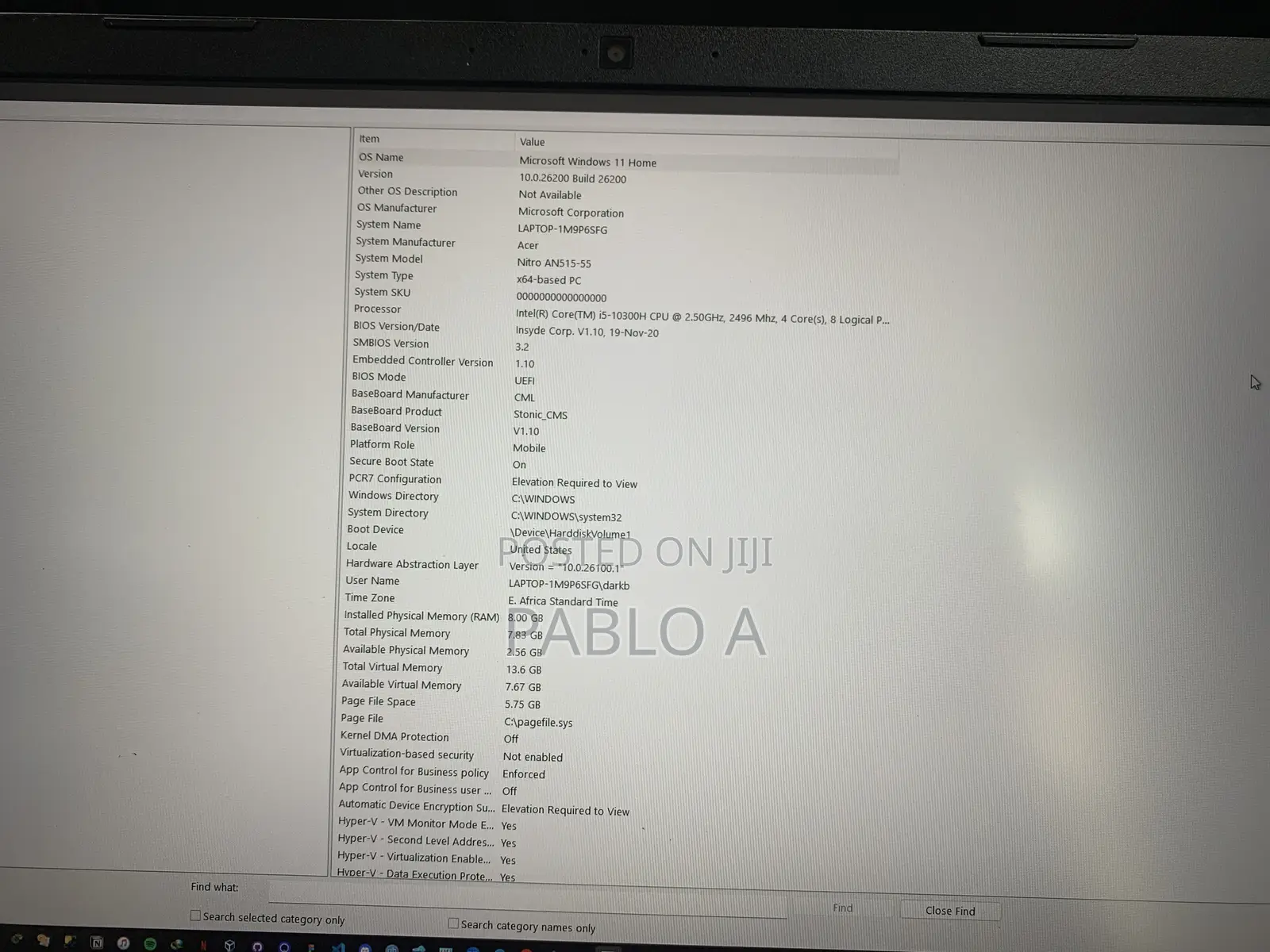 Laptop Acer Nitro 5 16GB Intel Core i5 HDD+SSD 256GB