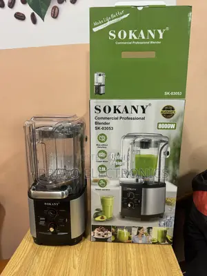 Sokany Commercial Blender Sk-03053 | 2.0l | 8000w Quiet Smoothie Maker