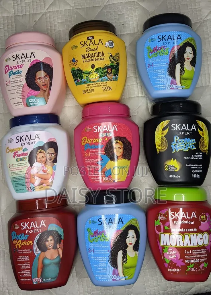ኦሪጅናል የብራዚል Skala 1000g የፀጉር ክሬም - ለተለያዩ የፀጉር አይነቶች